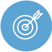 Icon of arrow and bullseye